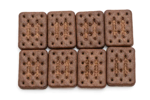 Chokladkakor med chokladkräm — Stockfoto