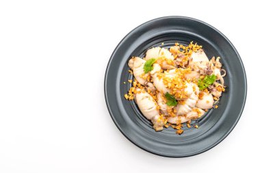 Kızarmış kalamar ve ahtapot sarımsak ile