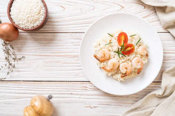 Italian risotto with shrimps — Stock Photo, Image