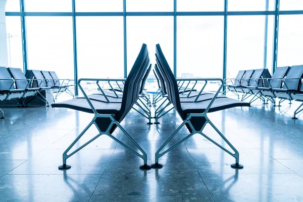 Empty chair in airport — Stock Photo, Image