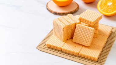 turuncu krem ile gofret