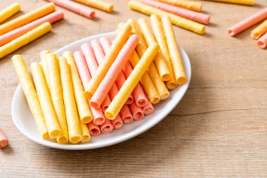 renkli gofret sopa rulo 