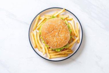 kızarmış tavuk burger