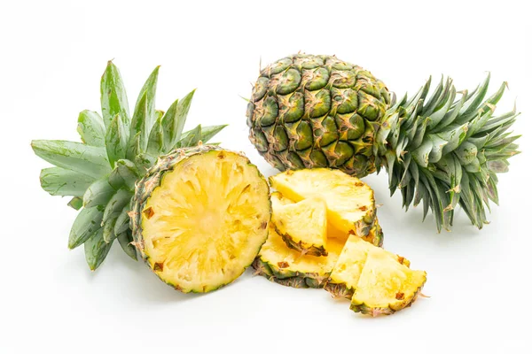 Fresh pineapple on white background — Stock Photo, Image