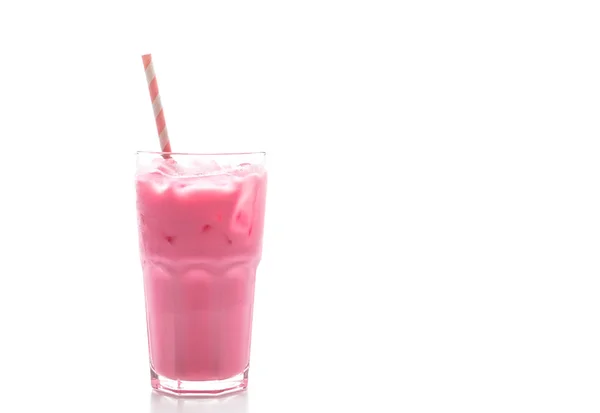 Frappè di fragole rosa — Foto Stock