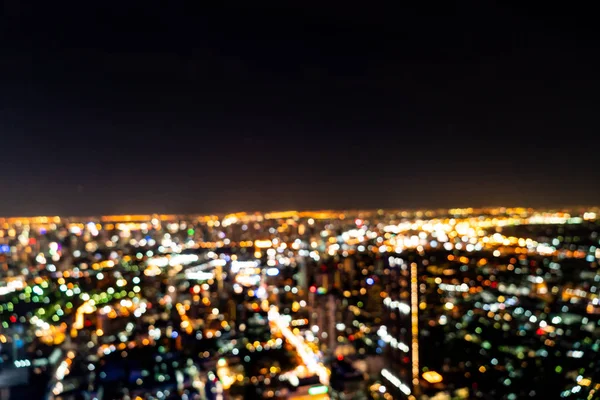 Abstract blur Bangkok cityscape at night in Thailand — Stock Photo, Image