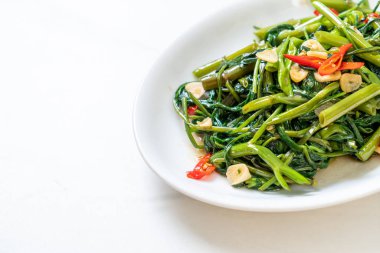 Kızarmış Çin sabah Glory veya su ıspanak