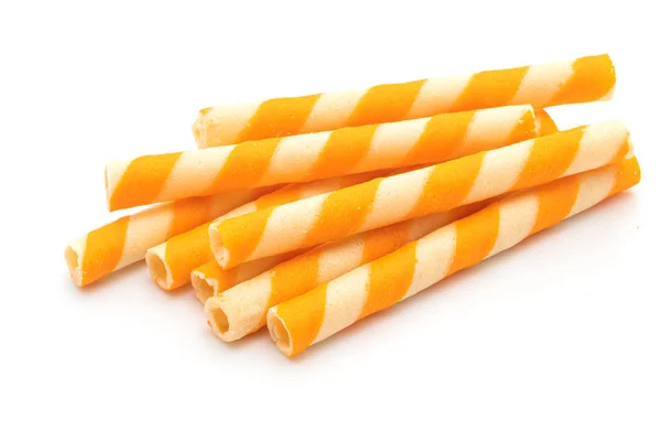 Sušenek na wafli s pomerančovou krémou — Stock fotografie