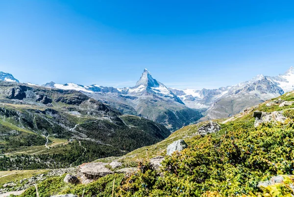 Vistas del pico Matterhorn en Zermatt, Suiza . — Foto de Stock