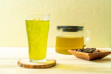 buzlu Japon yeşil çay