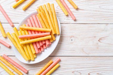 renkli gofret sopa rulo 