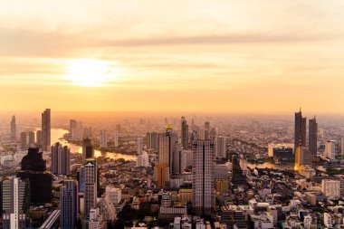 Bangkok cityscape ile bina ve archit güzel dış