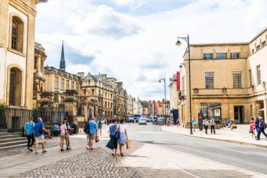 Oxford,Uk-Ağu 29 2019 : İngiltere'de Oxford Cityscape