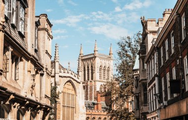 Cambridge'deki Eski Trinity caddesi, İngiltere.