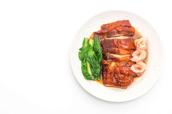 Roasted duck on white background — Stock Photo, Image