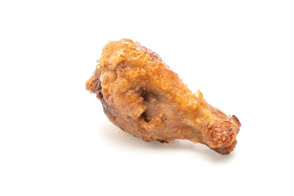 Poulet frit sur fond blanc — Photo