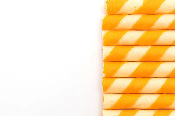 Вафельная палочка с апельсиновым вкусом — стоковое фото