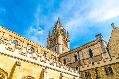 Oxford'daki Güzel Mimari Christ Church Katedrali, İngiltere 