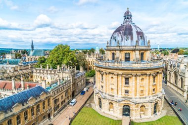 Oxford, İngiltere - 29 Ağustos 2019 - Radclif'in yüksek görünümü