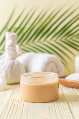 Spa uygulamaları üzerinde ahşap arka plan belirleme