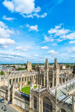 Oxford City High Street yüksek açı görünümü, İngiltere