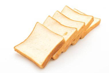 Ekmeği beyaz arkaplanda dilimler