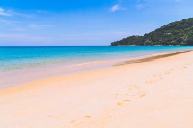 Güzel tropikal plaj ve deniz paradise Island 