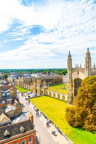 Vista ad alto angolo della città di Cambridge, Regno Unito — Foto Stock