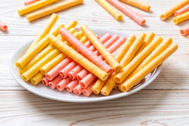 renkli gofret sopa rulo 