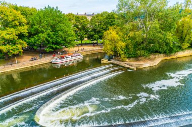 Görünüm pulteney Köprüsü river avon Bath, İngiltere