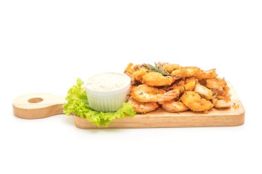 soslu kızarmış deniz ürünleri (mürekkep, karides, midye)