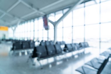 Soyut bulanıklık ve ufuk Havaalanı terminal iç 