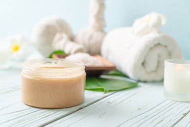 Spa uygulamaları üzerinde ahşap arka plan belirleme