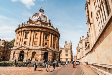 Oxford, Uk - 29 Ağustos 2019: Radcliffe Kamera, Bodleian Kütüphanesi, O