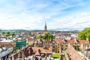 Oxford City High Street yüksek açı görünümü, İngiltere