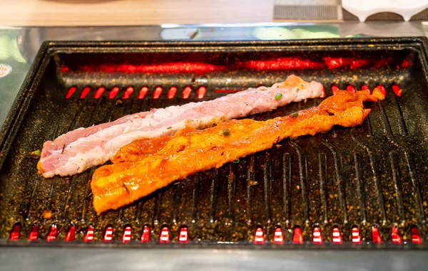 Grilled pork belly in Korean style — Stock Photo, Image