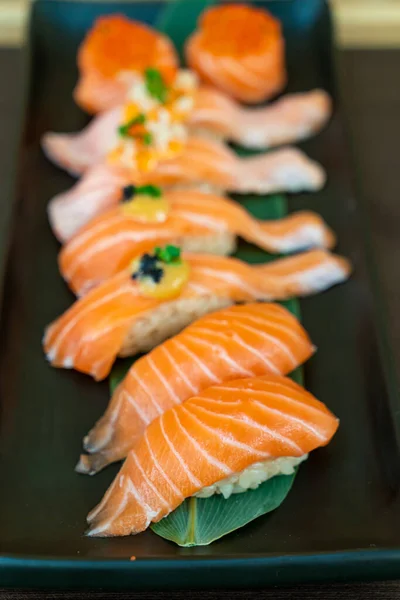 Mix salmon sushi set — Stock Photo, Image