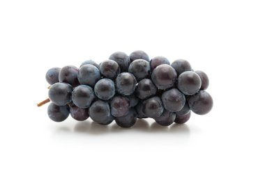 beyaz arka planda taze siyah üzüm