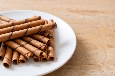 krema ile kahve gofret sopa rulo