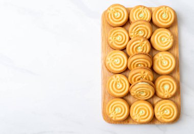 pandan kremalı kurabiyeler