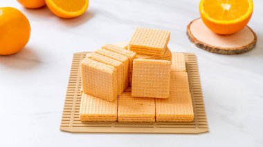 turuncu krem ile gofret