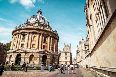 Oxford, Uk - 29 Ağustos 2019: Radcliffe Kamera, Bodleian Kütüphanesi, O