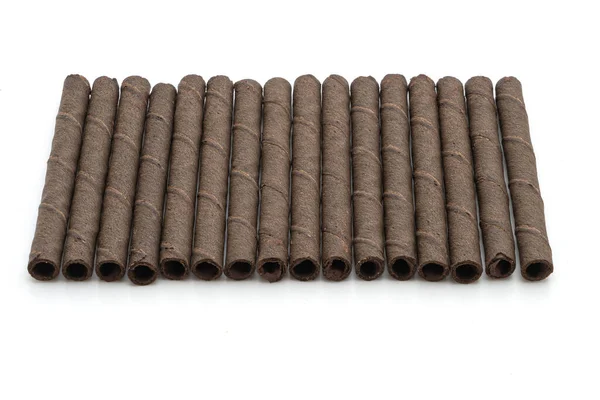 Cioccolato wafer stick roll — Foto Stock