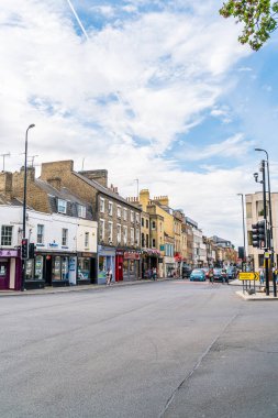 Cambridge, Uk - Ağu 28 2019: Cambridge, İngiltere'de eski sokak. Bu bir.