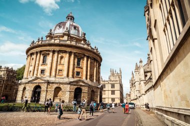 Oxford, Uk - 29 Ağustos 2019: Radcliffe Kamera, Bodleian Kütüphanesi, O