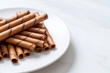 krema ile kahve gofret sopa rulo