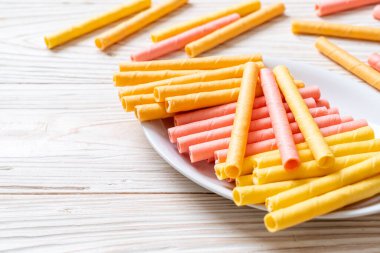 renkli gofret sopa rulo 