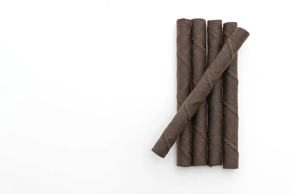 Cioccolato wafer stick roll — Foto Stock