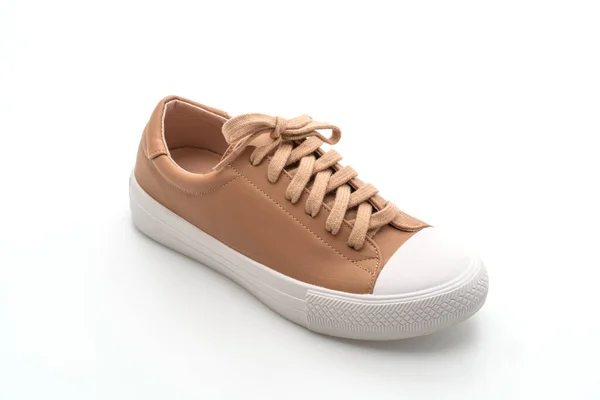 Brown sneakers on white background — Stock Photo, Image