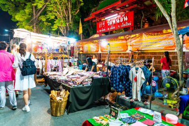 Chiang Mai Tayland - 17 Şubat 2019: Tha-Pae kapısı çok courtya